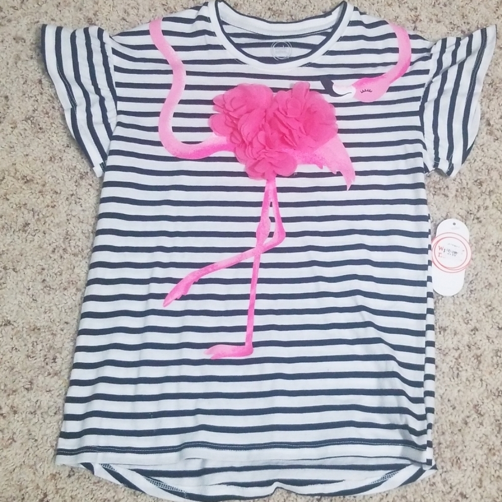A kids flamingo shirt.